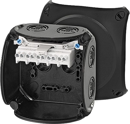 Изображение Hensel Puszka n/t 104x104x70mm 5P 4 mm2 IP66/67 czarna KF 0404 B (62000050)