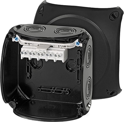 Изображение Hensel Puszka n/t 130x130x77mm 5P 4 mm2 IP66/67 czarna KF 0604 B (62000054)