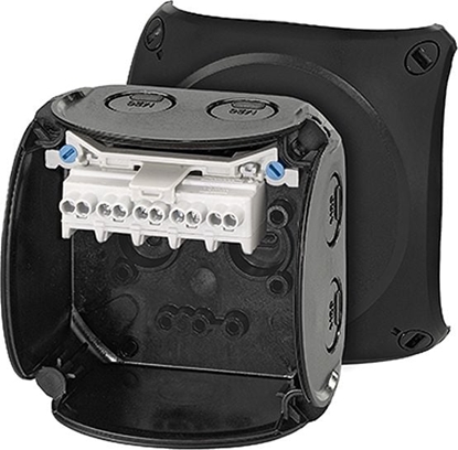Изображение Hensel Puszka n/t 93x93x62mm 5P 2,5mm2 IP66/67 czarna KF 0202 B (62000044)