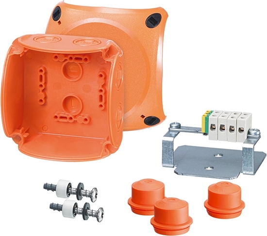 Изображение Hensel Puszka n/t przeciwogniowa E90 104x104x70mm IP65 5x2,5mm2 FK 0402 (62000180)