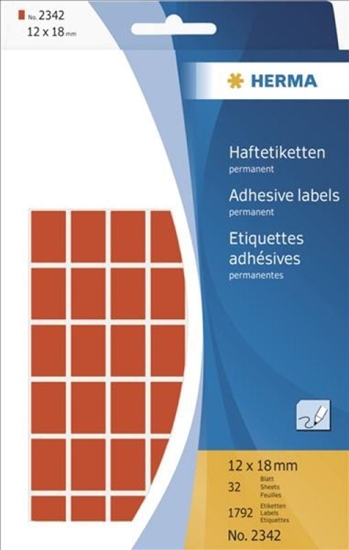 Picture of Herma Vielzwecketiketten rot  12x18 mm Papier matt 1792 St.