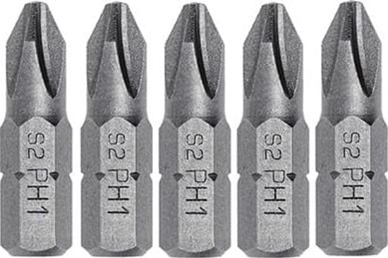Picture of Högert Technik bity krzyowe 25mm S2 PH1 5 sztuk (HT1S301)