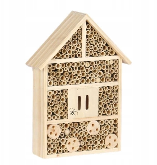 Изображение Hotel dla owadów, drewno 27,5x9x38 cm