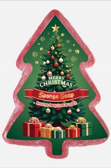 Изображение HURREM SULTAN Sponge Soap Mydeko witeczne w gbce do kpieli Choinka