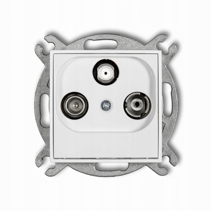 Изображение ICON Mechanizm gniazda abonenckiego RTV-SAT kocowego 1,5dB biay mat 25IGS