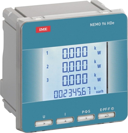 Picture of IME S.p.A. Miernik parametrów sieci NEMO 96 HDE tablicowy 1-5A 450V wyjcie impulsowe + RS485 klasa 1 MF96E06