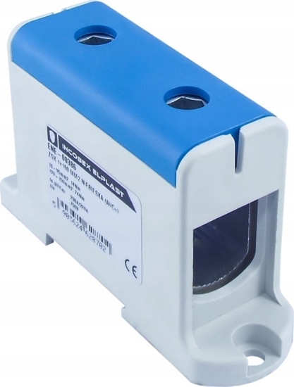 Picture of Incobex Zczka szynowa jednopolowa ZGX 1x150 mm2 niebieska (Al-Cu) ENE-00386