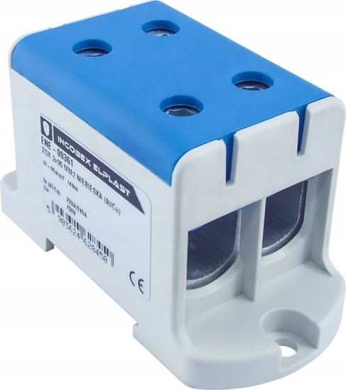 Picture of Incobex Zczka szynowa jednopolowa ZGX 2x95 mm2 niebieska (Al-Cu) ENE-00361