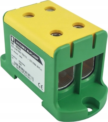 Picture of Incobex Zczka szynowa jednopolowa ZGX 2x95 mm2 óto-zielona (Al-Cu) ENE-00362