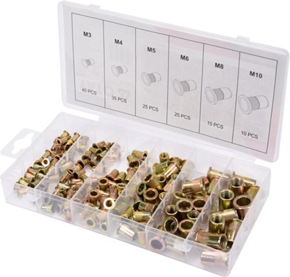 Attēls no Yato .Zestaw nitonakrtek stalowych M3-M10 opk.150szt. (YT-36481)