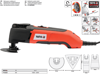 Изображение Yato Wielofunkcyjne narzdzie oscylacyjne 300W (YT-82220)