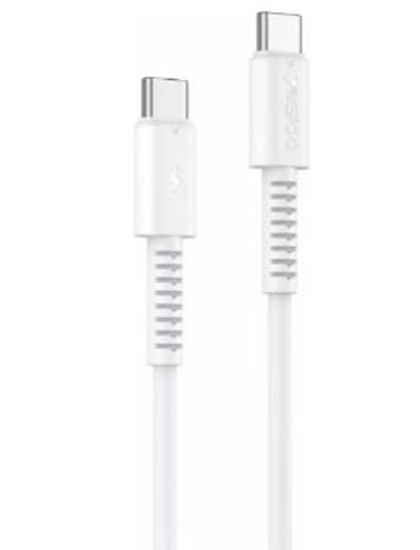 Изображение yesido 60W C to C PVC Data Cable CA154 White