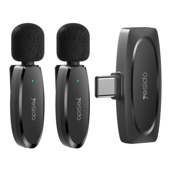 Изображение yesido Double Wireless Microphone (Type-C) KR13 Black