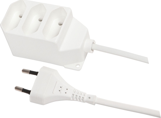 Изображение Jonex Przeduacz 3-gniazda b/u Euro 2,5A 3m /OMYp 2x0,75/ biay PS-362 P