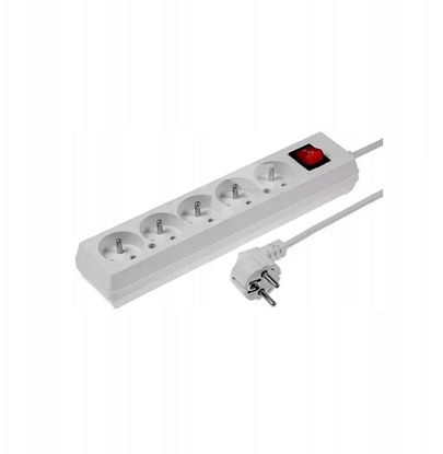 Picture of Jonex Przeduacz z wycznikiem 5-gniazd z/u 10A 3m biay PS-570WS T-106010