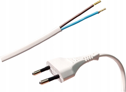 Picture of Jonex Przewód przyczeniowy z wtyczk pask WJ-11 b/u 3m H03VVH2-F 2x0,75 biay