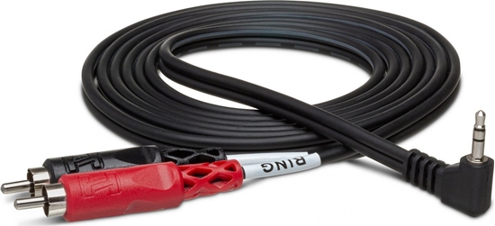 Изображение Kabel Hosa Jack 3.5mm - RCA (Cinch) x2 1.83m czarny (CMR-206R)