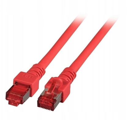 Picture of Kabel krosowy patchcord securityNET S/FTP kat.6 czerwony 1m LSZH PC-6SFTPLSZH-RD1