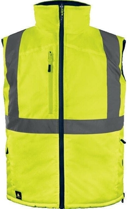 Attēls no Kamizelka ocieplana, ostrzegawcza, dwustronna z poliestru Oxford, kl.2, kolor óty Fluo-Granatowy, rozmiar: 3XL, FIDJ3HVJA3X