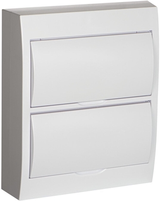 Изображение Kanlux Rozdzielnica moduowa tworzywo natynkowy 2x12 IP40 IK06 N+PE klasa II biae drzwi DB212S 2X12P/SMD-P biay 36421