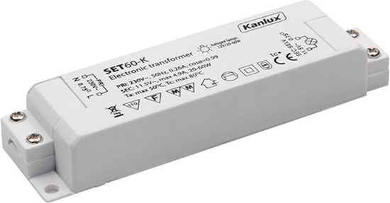 Изображение Kanlux Zasilacz halogenowy 20-60W 240V 11.5V SET60-K (01425)