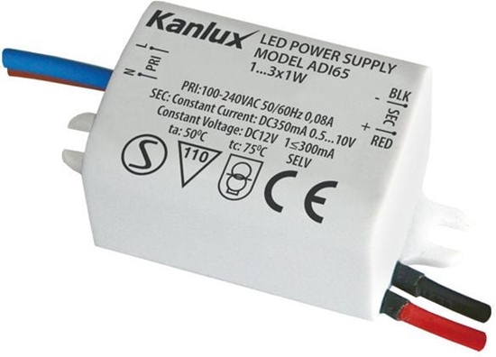 Изображение Kanlux Zasilacz LED 1-3W 0,5V-10V LED ADI 65 (01440)