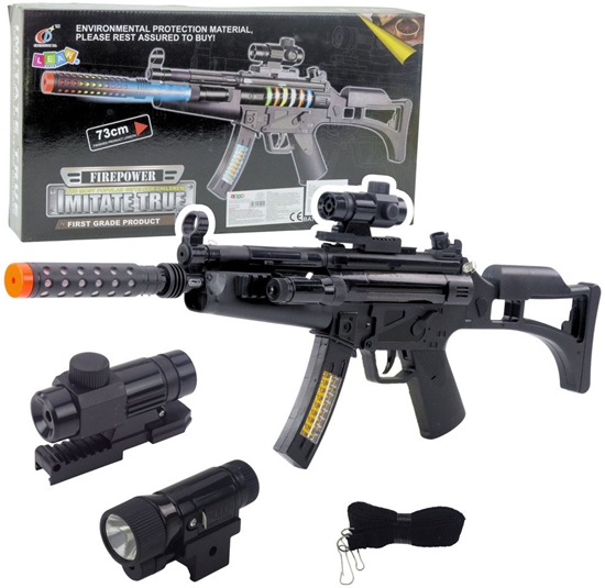 Изображение Karabin Zabawkowy Dla Dzieci wietlno Dwikowy 73cm