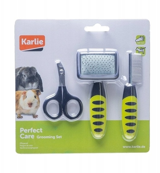 Picture of KARLIE Rodent, zestaw do pielgnacji dla gryzonia, grzebie, szczotka, noyczki