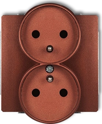 Attēls no Karlik DECO MODU BRZ METALIK GNIAZDO 2X Z/U 16A 250V IP22 - 9DGPR-2z