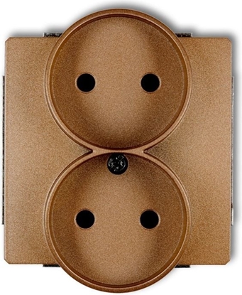 Attēls no Karlik Gniazdo podwójne Deco b/u zoty metalik (8DGPR-2)