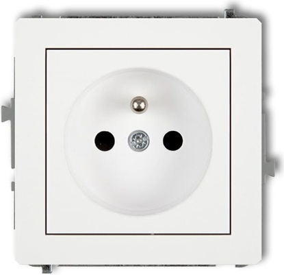 Attēls no Karlik Gniazdo pojedyncze Deco z/u 2P+Z biay mat (25DGP-1z)