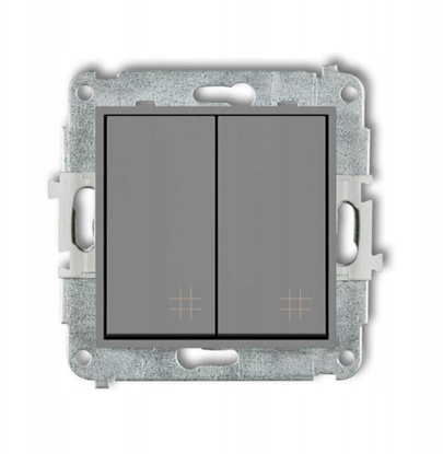 Attēls no Karlik ICON mechanizm podwójnego cznika krzyowego matowy szary 27IWP-66