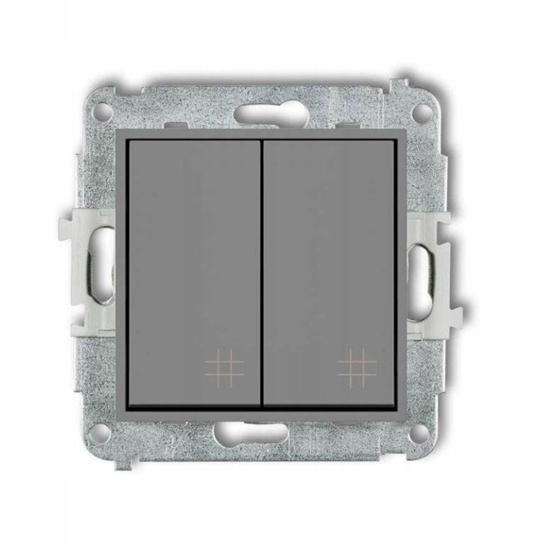 Picture of Karlik ICON mechanizm podwójnego cznika krzyowego matowy szary 27IWP-66