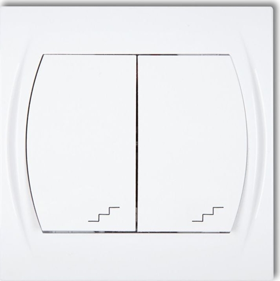 Picture of Karlik LOGO cznik podwójny schodowy biay LWP-33