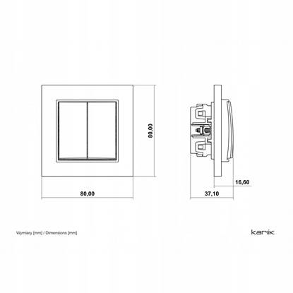Attēls no Karlik MINI Mechanizm cznika wiecznikowego w kolorze szawiowym 61MWP-2