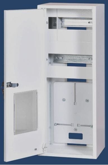 Изображение Karwasz Rozdzielnica uniwersalna RU-1P-16 z zamkiem, miejsce na 1 licznik 1F oraz 2x8 zabezpiecze typu s. (RU-1P-16"Z")