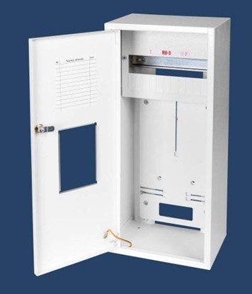 Изображение Karwasz Szafka licznikowa natynkowa, podtynkowa, uniwersalna 1-licznikowa 3-fazowy 12 moduów IP30 (RU-3 Z/O)