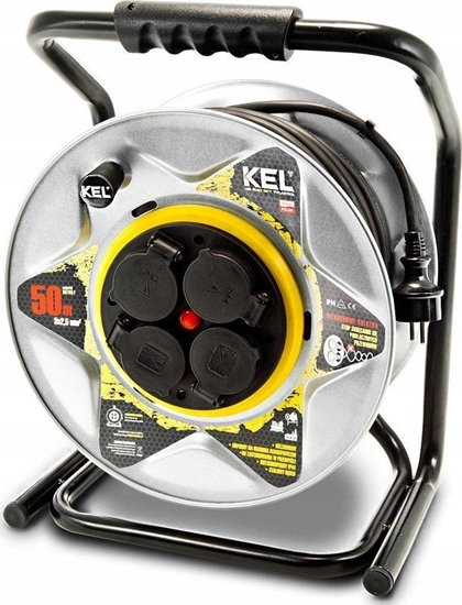 Picture of KEL Przeduacz bbnowy HAEVY LINE 20m H05RR-F 3x2,5 4xGS /+termik/ 16A IP44 czarny