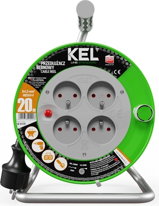 Picture of KEL Przeduacz bbnowy STANDARD LINE 25m H05VV-F 3x1,5 4xGS 16A czarny (W-97370)