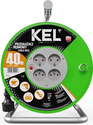 Picture of KEL Przeduacz bbnowy STANDARD LINE, 4x2p+Z, 16A, 3680W, H05VV-F, 3x1,5; 40m, czarny (W-97372)