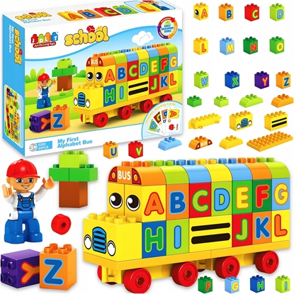 Picture of Klocki konstrukcyjne autobus edukacyjny literki 53 elementy
