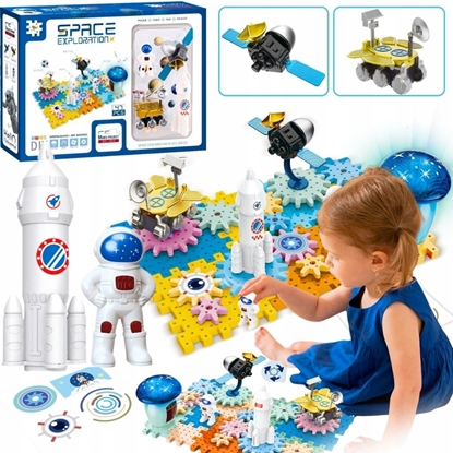 Picture of Klocki konstrukcyjne puzzle trybiki edukacyjne kosmos