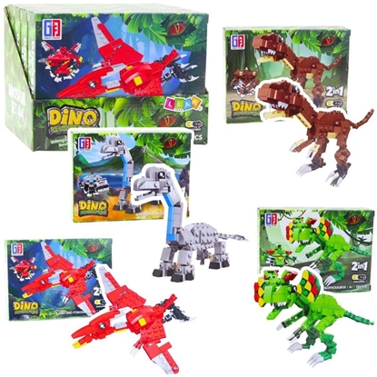 Изображение LeanToys Klocki Konstrukcyjne Zestaw Dinozaur Robot 2w1 145-161 el. Mix EDUKAMP