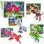 Attēls no LeanToys Klocki Konstrukcyjne Zestaw Dinozaur Robot 2w1 145-161 el. Mix EDUKAMP