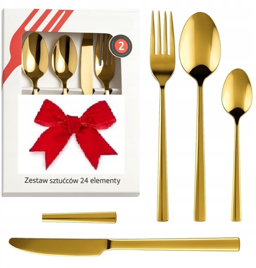 Picture of KOMPLET SZTUCÓW PIANO SHINY GOLD 24 SZTUKI W PUDEKU 1951