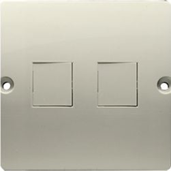 Изображение Kontakt-Simon Basic Pokrywa gniazda teleinformatycznego podwójnego 2xRJ Keystone paska beowa (BMGK1P/12)