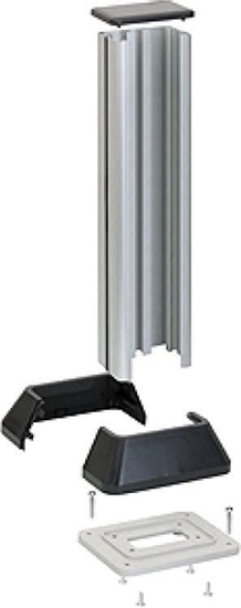 Изображение Kontakt-Simon Connect Minikolumna ALC jednostronna 10xK45 anozdyzowane aluminium/ szary grafit ALC31514 (TSC-ALC315-8-14)