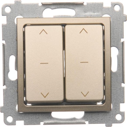 Изображение Kontakt-Simon cznik aluzjowy Simon 54 trójpozycyjny podwójny 10A 250V zoty mat (DZW2.01/44)