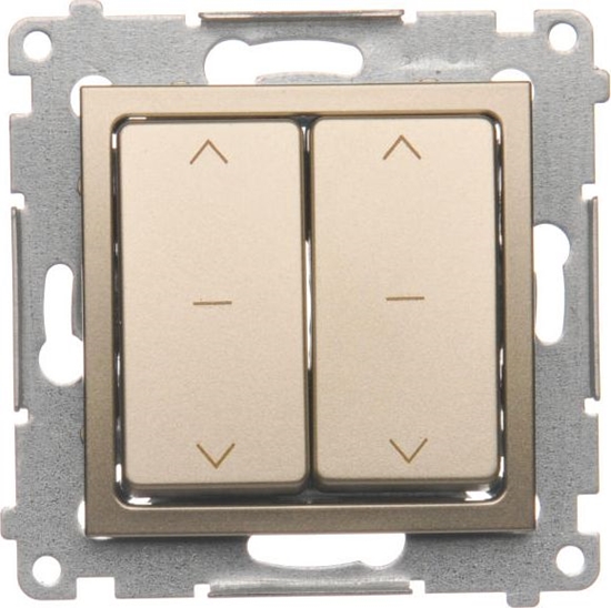 Изображение Kontakt-Simon cznik aluzjowy Simon 54 trójpozycyjny podwójny 10A 250V zoty mat (DZW2.01/44)