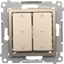Attēls no Kontakt-Simon cznik aluzjowy Simon 54 trójpozycyjny podwójny 10A 250V zoty mat (DZW2.01/44)